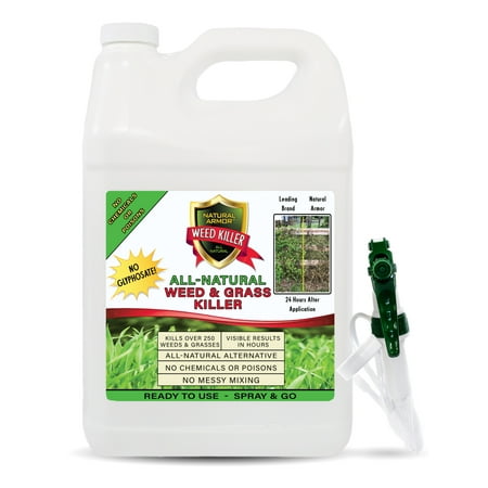 Half Gallon Concentrate - Natural Armor Weed & Grass Killer All-Natural Concentrated Formula. Contains No Glyphosate. 128-Ounce Gallon