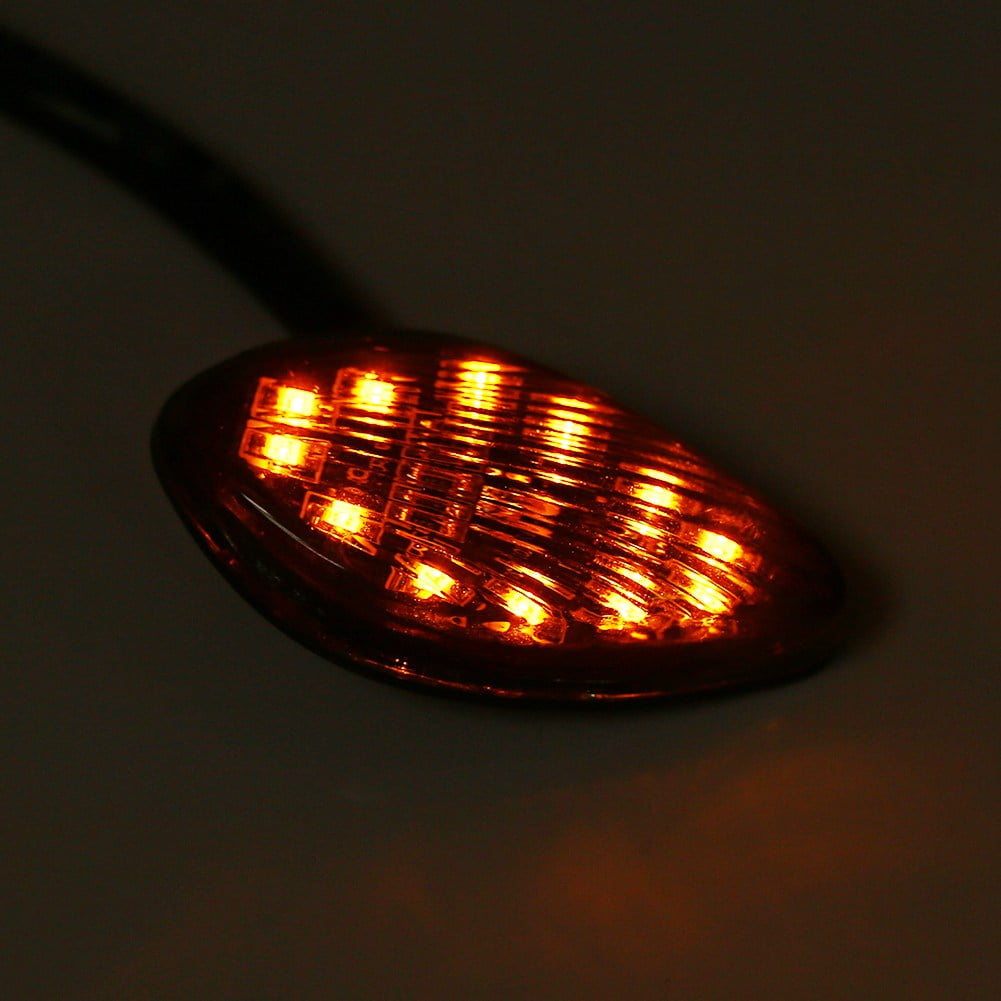 Eye Shape Flush Front Rear Turn Signal Light Assembly for Honda Grom 2014-2016 1 Pair Motorcycle Amber LED Turn Signals Light Kit