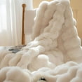 thumbnail image 5 of Flannel Reversible Throw Blanket - Multipurpose Furry Blanket Plush Fleece Blanket for Sofa，Bed & Travel, Camping, Gift, 5 of 7