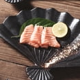 thumbnail image 3 of 1 plato de sushi de cerámica con forma de sector para barbacoa, plato para dumplings, plato para aperitivos, vajilla, 3 of 8