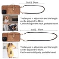 thumbnail image 6 of ShellTech Phone Case for iPhone 13 Pro Max Zipper Wallet Cover with Credit Card Holder Slot Shoulder Crossbody Strap Cell Women Girls Men,Brown, 6 of 11