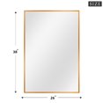 thumbnail image 3 of MAYEERTY 38"x26" Rectangle Wall Mounted Mirror Aluminum Framed Mirror,Gold Set of 2, 3 of 4