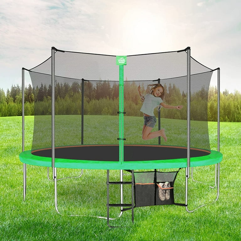 JumpTastic 14Ft Trampoline for Kids with Enclosure Safety