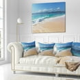 thumbnail image 2 of Designart Large Blue Beach in Gili Island - Seashore Throw Pillow - 18x18, 2 of 4