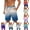 Multicolor#05, variant on Mens Swim Trunks Plus Size Bathing Suit Board Shorts Summer Drawstring Beach Shorts Gradient Color Vacation Shorts with Pockets Casual Swimwear Surfing