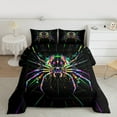 thumbnail image 2 of Feelyou Futuristic Spider Queen Comforter Set, Neon Animal Bedding Sets, Teens Kids Boys Girls Reversible Bedding Comforter Set, Microfiber Bedroom Decor,3 Pieces, 2 of 8