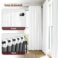 thumbnail image 3 of 100% Blackout Curtains 2 Panels Set, Machine Washable Linen Textured Blackout drape for Bedroom, Back Tab/Rod Pocket Curtains,Bright White,W50" x L84”, 3 of 6