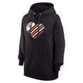 thumbnail image 2 of Women's G-III 4Her by Carl Banks  Black Cincinnati Bengals Heart Graphic Fleece Pullover Hoodie, 2 of 5