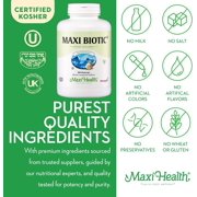 Maxi Health Maxi Biotic Garlic Supplement with Spirulina, Oregano & Echinacea – 360 Capsules – Unisex