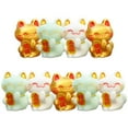 thumbnail image 6 of WORGEOUS 9Pcs Tiny Resin Wealth Cat Figurines Miniature Cat Shape Classic Design for Landscape Adorn, 6 of 8