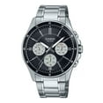 thumbnail image 1 of Casio Standard Analog Ion Plated Stainless Steel Black Dial Quartz MTP-1374D-1A3V Men's Watch, 1 of 3