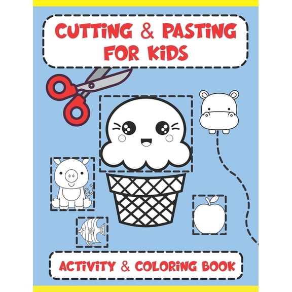 Penny's Early Learning Cutting and Pasting for Kids: Activity and Coloring Book, (Paperback)