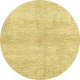 thumbnail image 1 of Ahgly Company Machine Washable Indoor Round Abstract Bee Yellow Area Rugs, 4' Round, 1 of 7