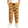thumbnail image 2 of ZOYOEN Toddler Boys Graphic Sweatpants- Cute Elastic Waist Soft Cotton Casual Kids Jogger Pants Yellow Size 2-7 T, 2 of 8