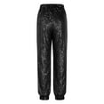 thumbnail image 6 of AINIYS Women's Sequin Jogger Pants Elastic Waist Sparkly Glam Trousers for Party Nightclub Festival Fashion Events Black L, 6 of 8