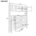 thumbnail image 6 of Furvclv Hall Tree With 3 Flip Drawers 4 Hanging Hooks Open Storage Platform Entryway Hall Tree For Hallway Contemporary Shoe Cabinet, 6 of 9