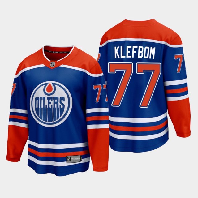 Oscar Klefbom Edmonton Oilers NHL Fanatics Breakaway Home Jersey