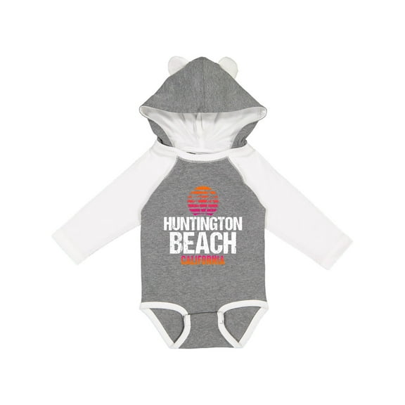 Inktastic Sunset Huntington Beach Girls Long Sleeve Baby Bodysuit