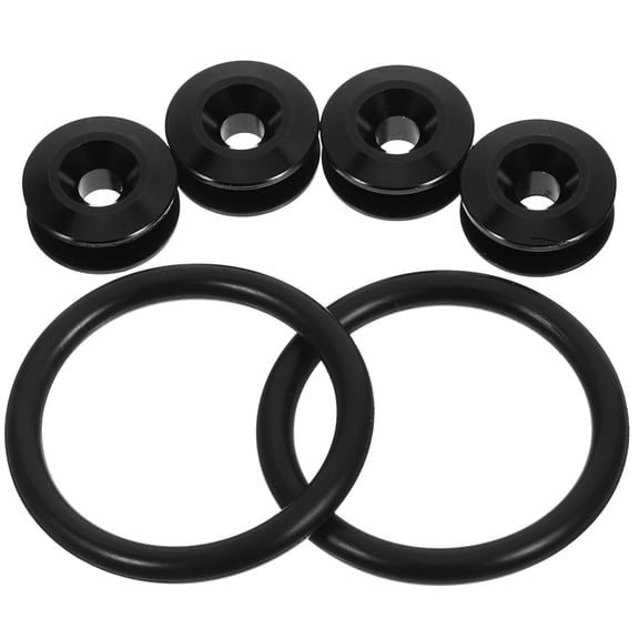 IBASETOY 1Set Bumper Fastener Kit Aluminum Alloy Black Quick Release Washer for Car Use