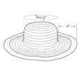 thumbnail image 6 of Tirrinia Women Floppy Straw Sun Hat Foldable Wide Brim Striped Beach Cap for Female, Great Gifts for Mother's Day, Beige, 6 of 6