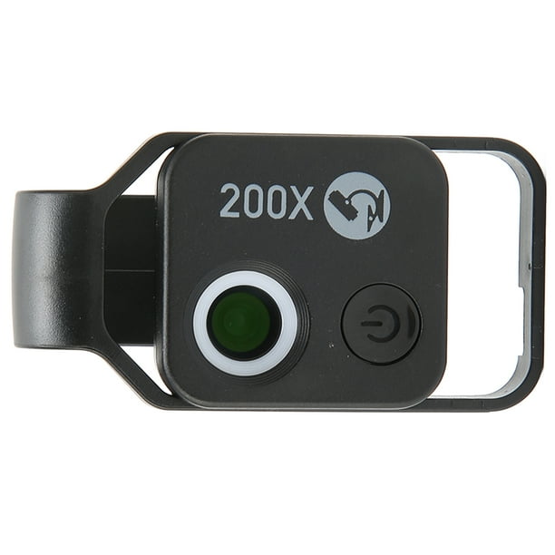 Mini Microscopio de Bolsillo para Teléfono 200x, Microscopio Portátil Con Clip Universal, Recargable Por USB, Mini Microscopio para Teléfono Con Lente Cpl para ios para para