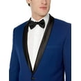 thumbnail image 2 of Adam Baker Men's Slim Fit One Button Satin Shawl Collar Tuxedo Suit Set - Colors, 2 of 6