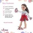 thumbnail image 2 of Emily Rose Cheerleader 18-inch  Doll Cheer Outfit Includes Dress, T-Shirt, Pom-Poms, Megaphone & Bloomers - USA Business, 2 of 9