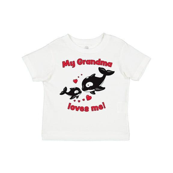 Inktastic My Grandma Loves Me Orca Family Boys or Girls Toddler T-Shirt