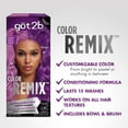 thumbnail image 2 of Got2b Color Remix, Customizable Semi-Permanent Hair Color, Purple Punch, 2 of 7