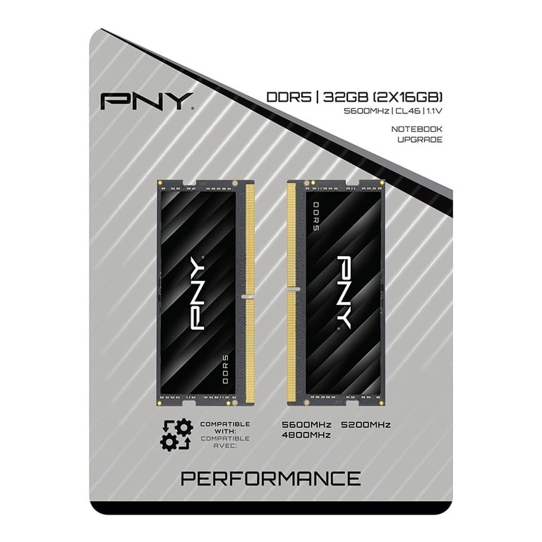 PNY Performance 32GB (2x16GB) DDR5 5600MHz (5200MHz/4800MHz) CL46