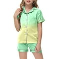 thumbnail image 5 of Gubotare Pajamas for Kids Little Girls Short Pajamas Summer Kids Clothes Toddler Toddler Pjs Sets (E,Size 2-3 Years), 5 of 5