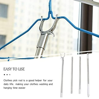  45 Long Reach Pole Retractable Closet Pole with Utility Hooks  Garment Pole Hook for Closet Top Shelf,Christmas Decor Hanging : Home &  Kitchen