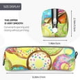 thumbnail image 5 of XMXT Leather Pencil Case, Watercolor Donut Pattern Large Capacity Pencil Pouch for Student Teens Women, 5 of 9