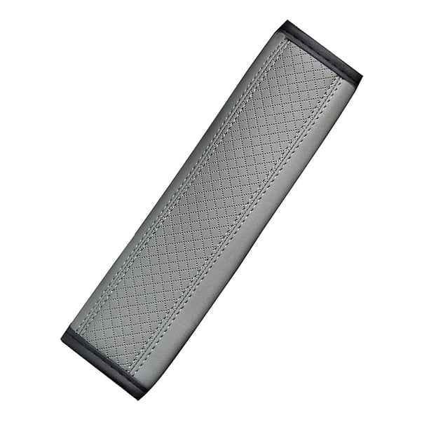 Black Almohadilla transpirable para cinturón de seguridad, funda de cuero Pu para correa de hombro, cojín para coche