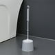 thumbnail image 1 of Juego de cepillo de inodoro compacto, Gris, para limpieza de baños, tamaño compacto, con base, 1 of 6