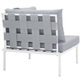 thumbnail image 5 of Modway Fauteuil d'Angle de Patio Extérieur en Aluminium et Tissu, Blanc/gris, 5 of 5