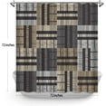 thumbnail image 4 of Brown Grey Retro Patchwork Shower Curtain Black Rustic Farmhouse Bath Curtain Country Tan Plaid Polyester Fabric Bathroom Decor Curtain Sets 72x72 Inch, 4 of 6