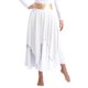 thumbnail image 3 of Falda elegante de mujer para danza lírica, ballet litúrgico, danza de alabanza, disfraz de actuación, cintura alta, dobladillo asimétrico, 3 of 5