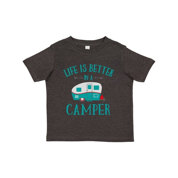 Inktastic Life's Better in a Camper Girls Toddler T-Shirt