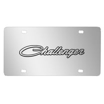Dodge Challenger Classic 3D Logo on Chrome Stainless Steel License Plate
