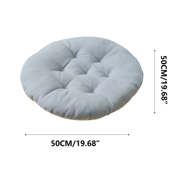 Thick Seat Cushion 20x20x1 Inch Office Chair Pad with Non-Slip Straps Linen Fabric Home Decor