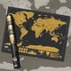 thumbnail image 5 of Póster del mapa del mundo para viajeros | Decoración de pared con marco dorado | Terreno detallado y fronteras de países | Incluye Capitales | Seguimiento de viajes | Regalo para los amantes de los, 5 of 7