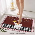 thumbnail image 3 of Fat Chef Door Mat&nbsp;Indoor Outdoor Entrance,Non Slip Small Rug for Kitchen Bathroom Entryway Rug,Red Gourmet Kitchen Red Black Buffalo Plaid Washable Doormat Floor Mat 16x24 Inch, 3 of 8