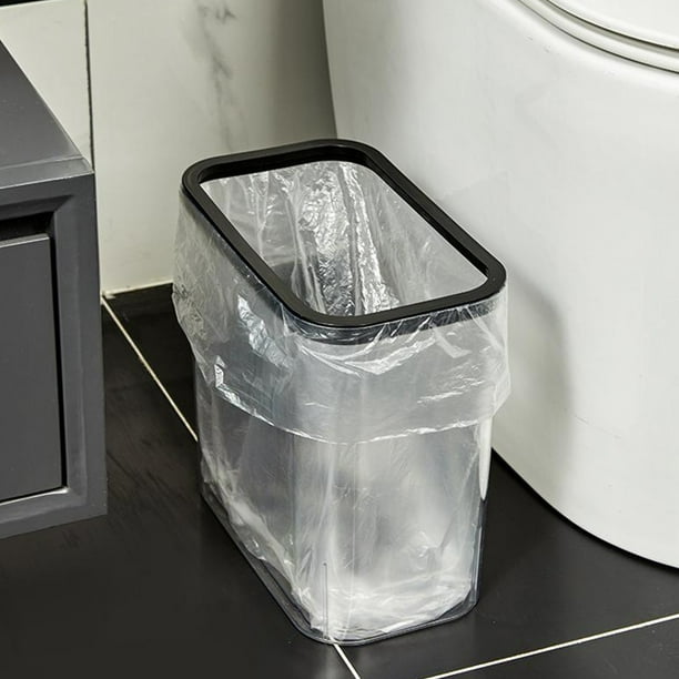 Bote de basura con aro de presión sin tapa para el hogar, bote de basura de gran apariencia para sala de estar, inodoro de gran capacidad, bote de basura para inodoro