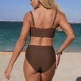 thumbnail image 5 of Fznquz High Waisted Womens Bikini 2 Piece Summer Beach Swimwear Double Straps 2026 Tummy Control Swim Suits M, 5 of 6