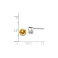 thumbnail image 3 of 1.40 Carat (Ctw) Citrine Solitaire Post Earrings in Sterling Silver for Women, 3 of 4