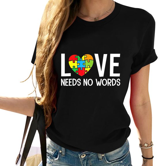 Autism Awareness Teacher Shirt Love Needs No Word Special Ed T-Shirt