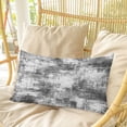 thumbnail image 4 of Black Grey Ombre Pillow Covers, Linen Long Throw Pillow Case, Gradient Abstract Art Vintage Holiday Pillow Protector Decorative Cushion Cover for Living Room/Bedroom 24" x 36", 4 of 8