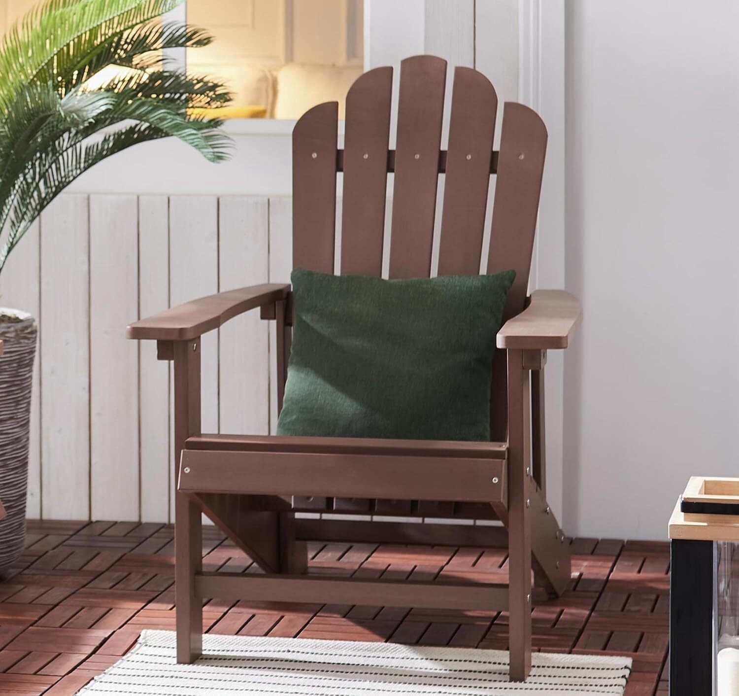 GONICHA Adirondack Chair,All-Weather Poly Lumber Fire Pit Chair for Patio Garden,Coffee