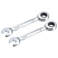 thumbnail image 6 of Uxcell 8mm Stubby Ratcheting Combination Wrench Metric 72 Teeth 12 Point Box Ended Tools, CR-V 2 Pack, 6 of 6